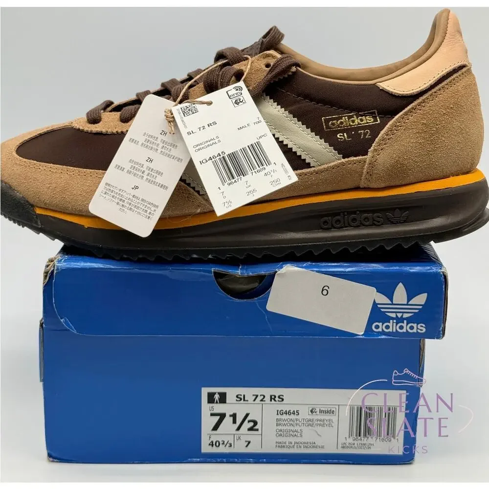 Adidas SL 72 RS Brown Putty Grey Men's 7.5 NIB/NWT